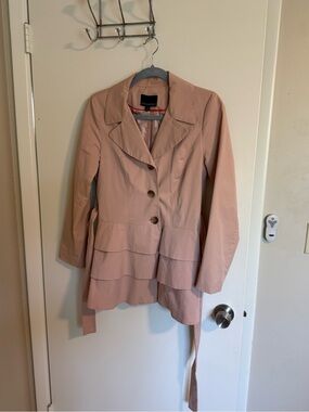 Cynthia Rowley Blush Jacket/Trench Coat - Blush